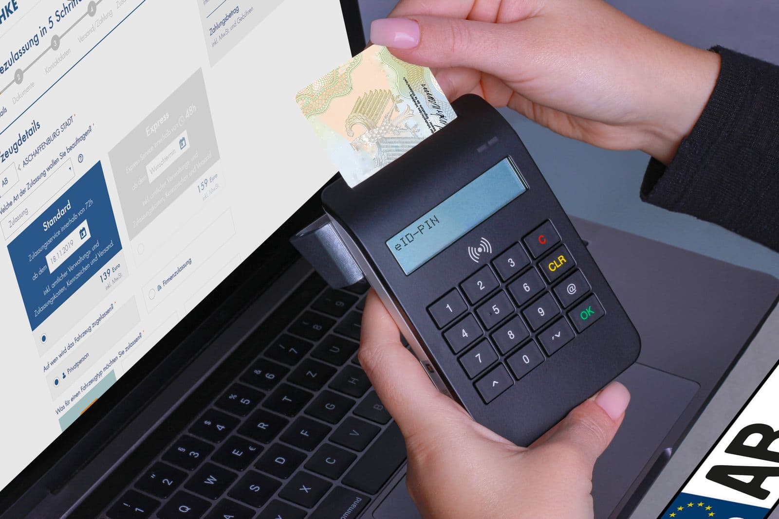Secure card payment terminal with PIN entry