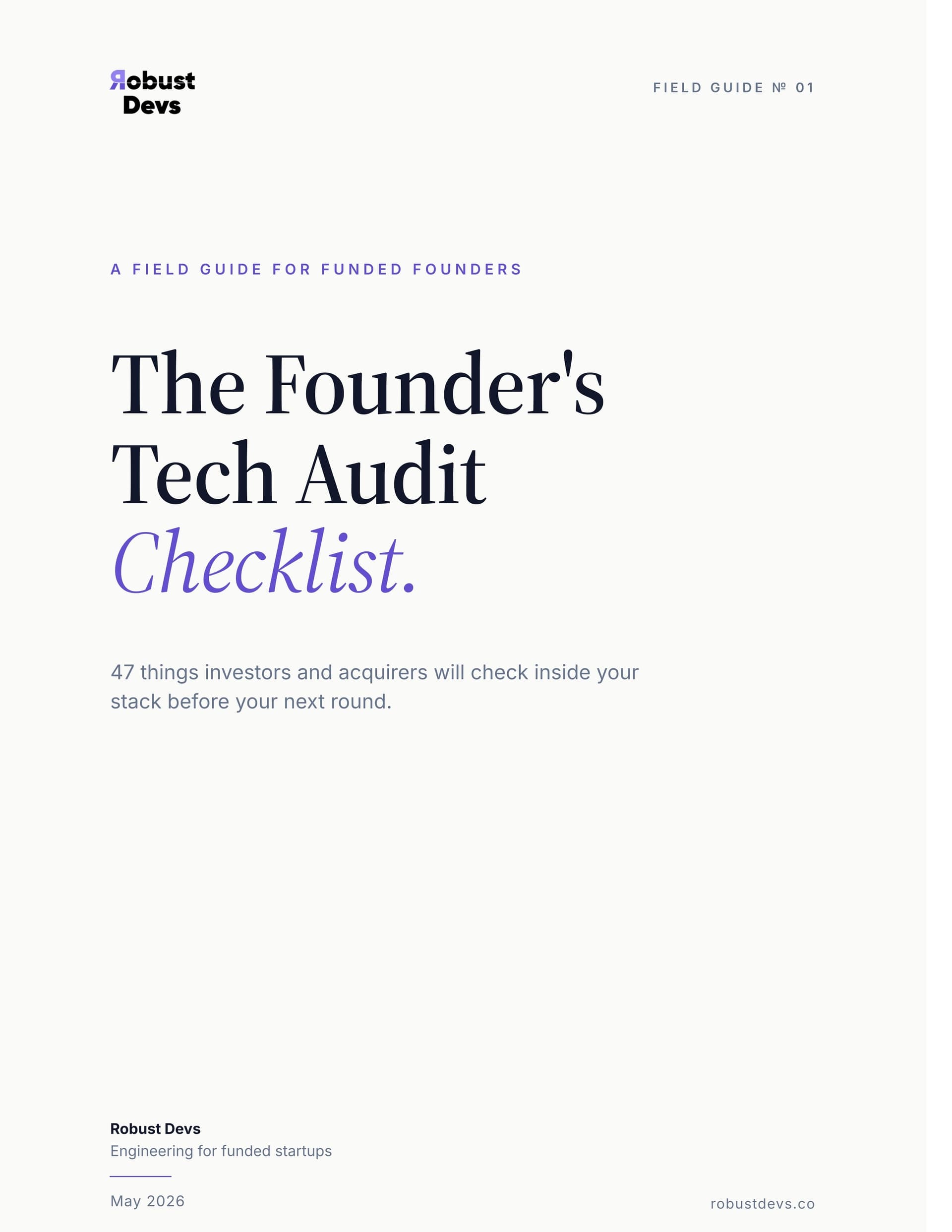 The Founder's Tech Audit Checklist cover